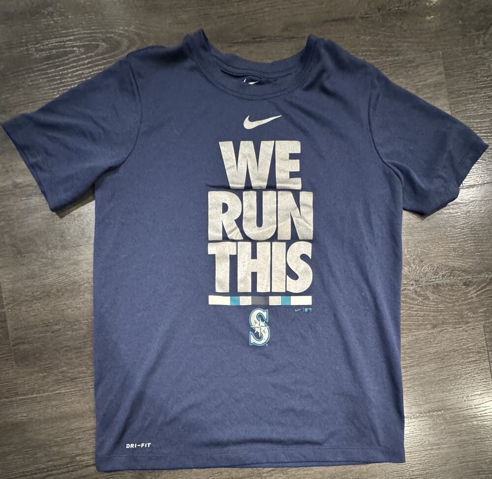 BOY’S MLB Nike SEATTLE MARINERS GRAPHIC TEE WE RUN THIS Medium